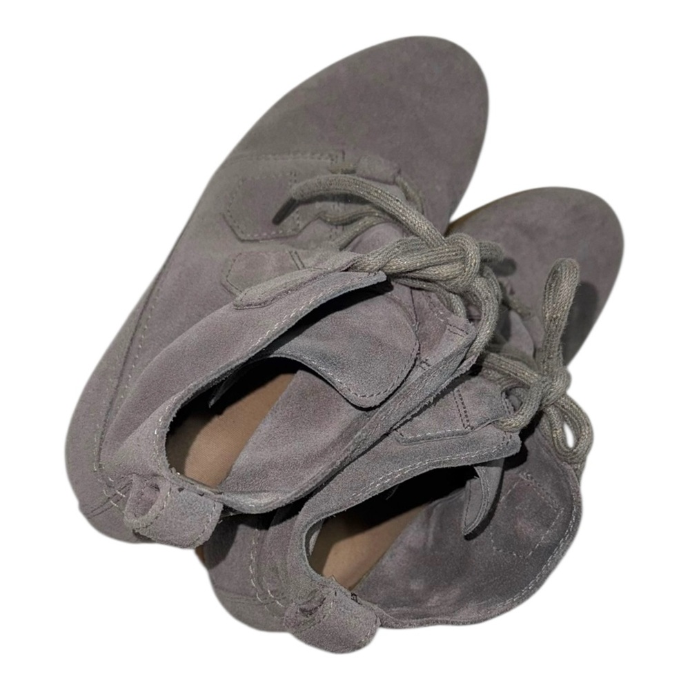 Sorel Evie II Gray Suede Lace Up Waterproof Bootie with‎ Brown Soles - Picture 8 of 9